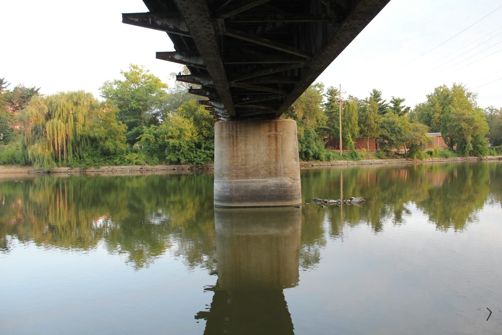 Under bridge